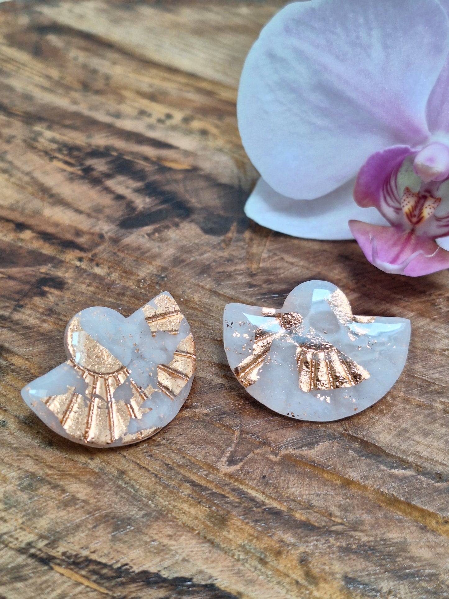 Puces d'oreilles Ambre