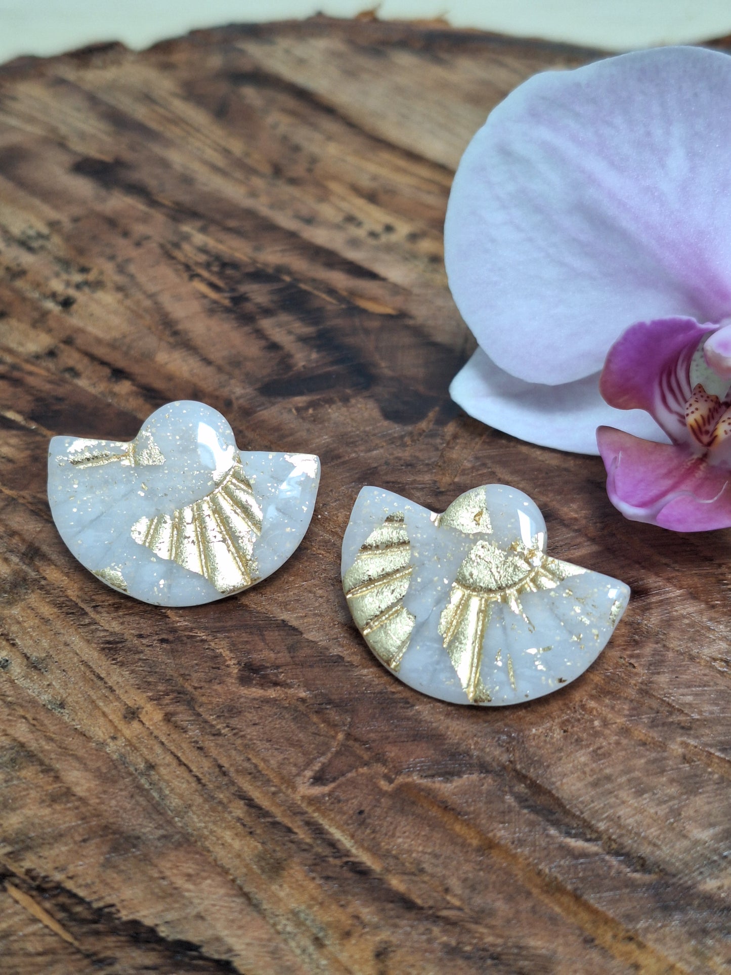 Puces d'oreilles Ambre