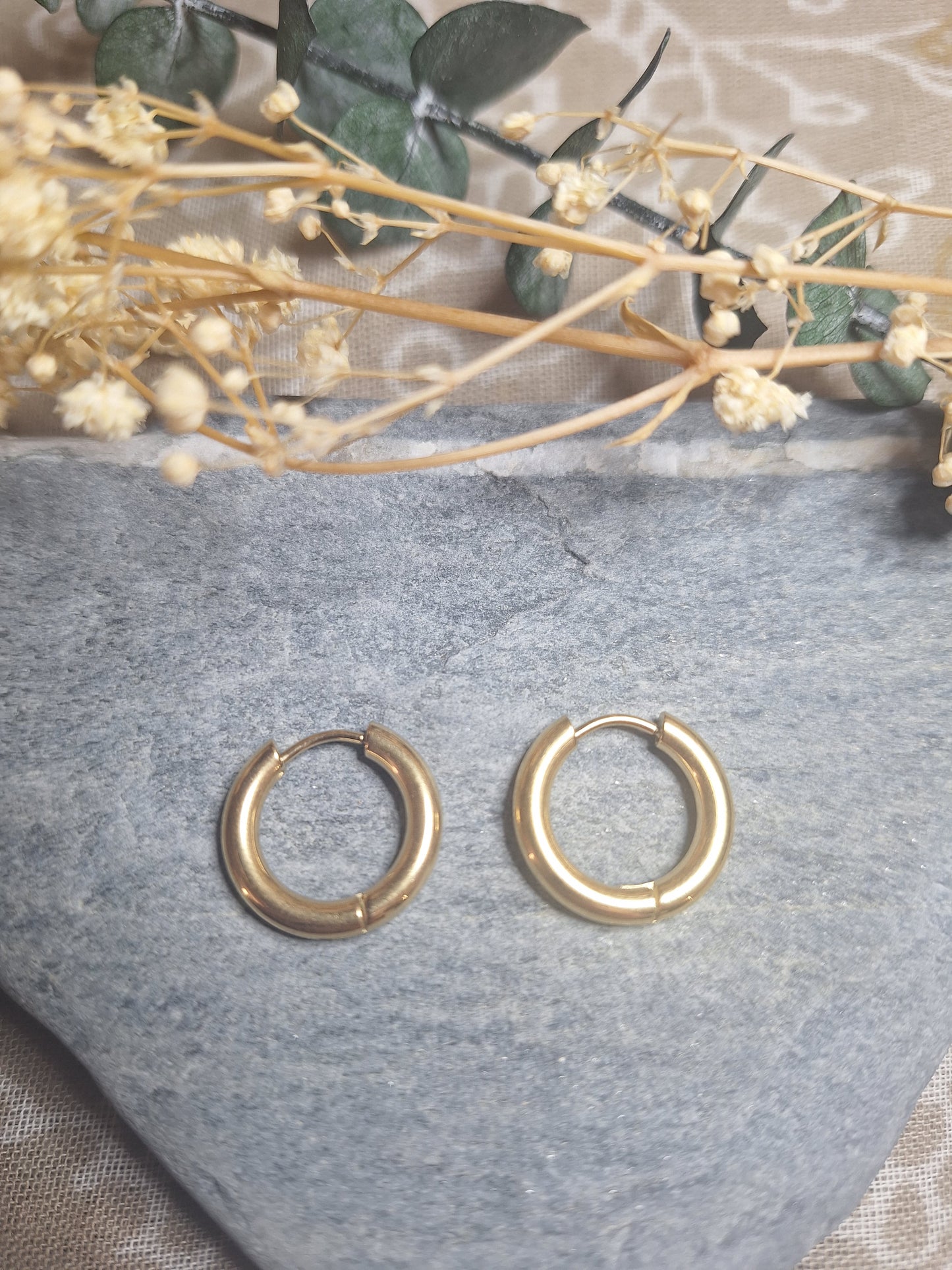 Créoles dorées 12mm